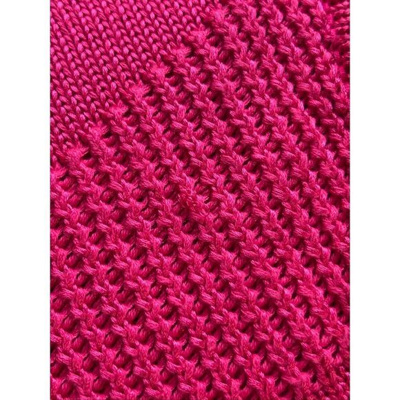 Worthington cropped short sleeve cardigan button-front closure vibrant pink dolm - Picture 6 of 9